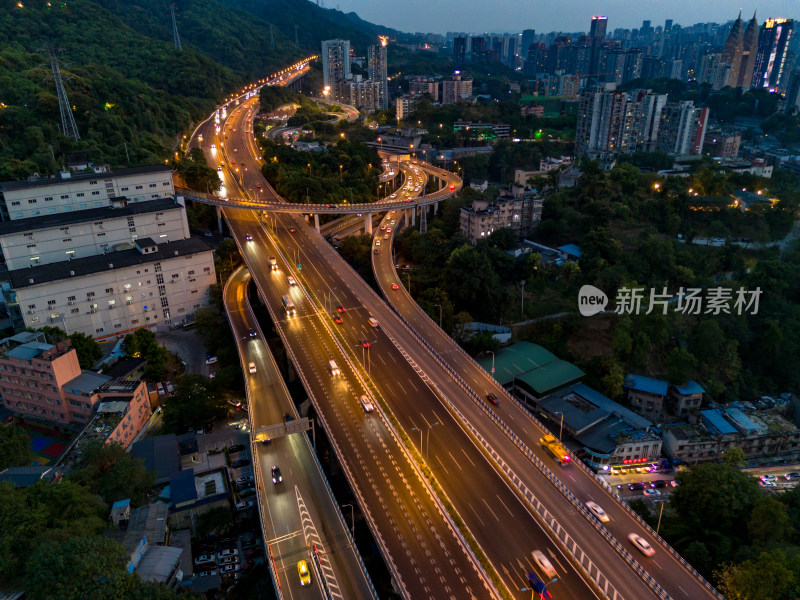 重庆城市交通航拍图