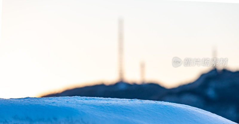 山东济南千佛山雪后日出景观