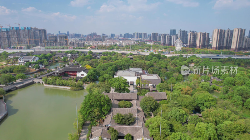 航拍江西南昌八大山人梅湖景区