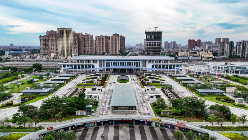 广西贵港火车站贵港站航拍图