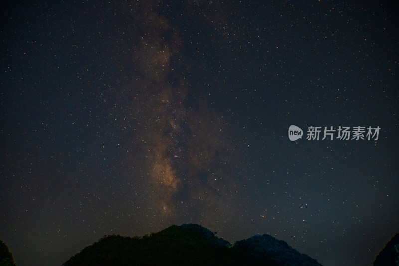 唯美夜景星空银河