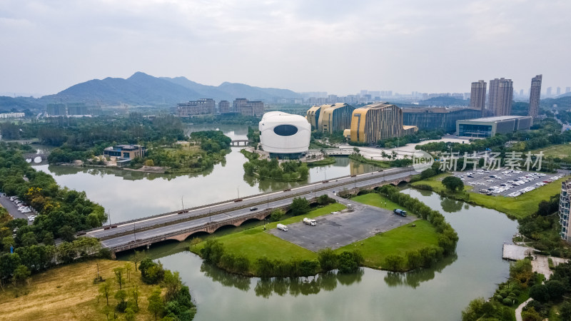 杭州市区建筑航拍