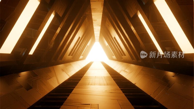 未来感光线隧道通道