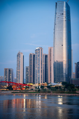 宜宾城市风景夜景江景