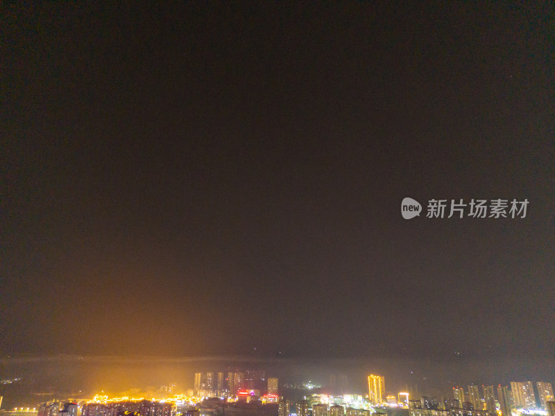 达州夜景航拍图