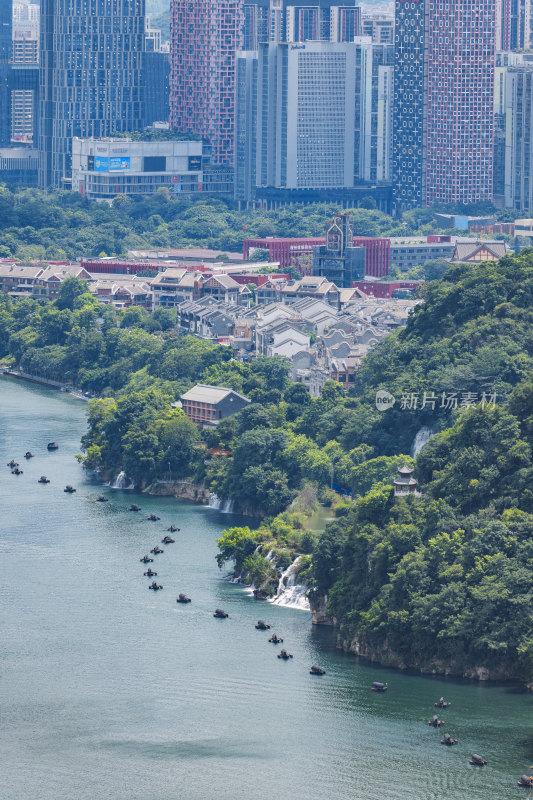 广西柳州柳江江滨山水风景