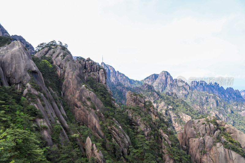 春天黄山自然风光