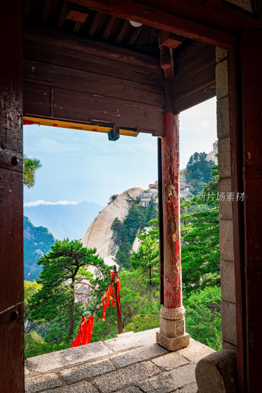 西岳华山日出日落朝霞晚霞云海美景