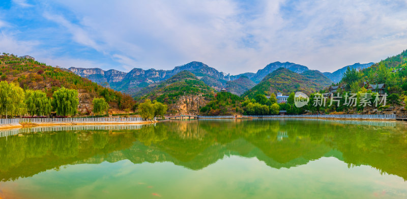 淄博潭溪山秋天山水风景