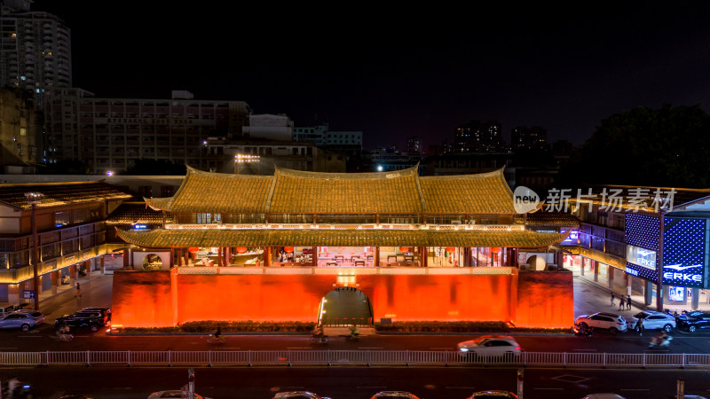 莆田古谯们夜景航拍图