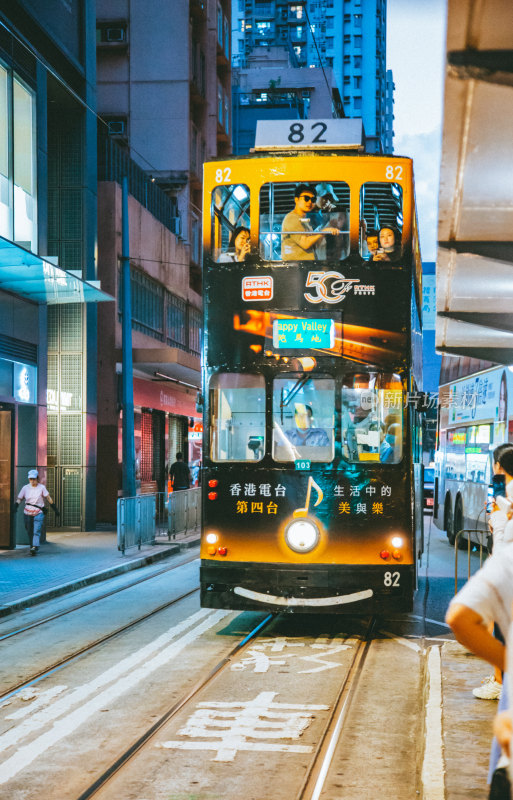 香港岛叮叮车风光