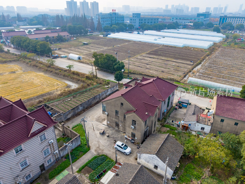 苏州农村房屋建筑航拍图