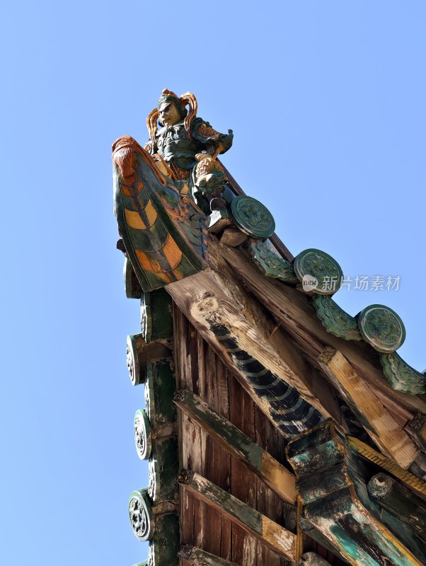 山西晋城青莲寺古建筑斗拱细节特写