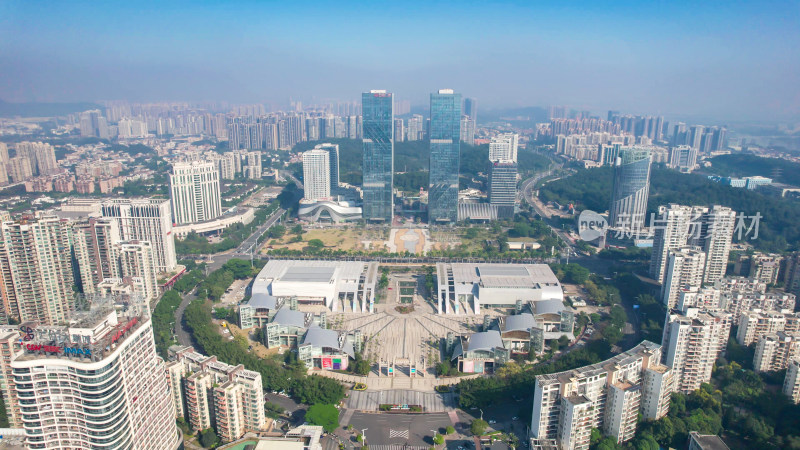 广东江门城市建设城市大景航拍图