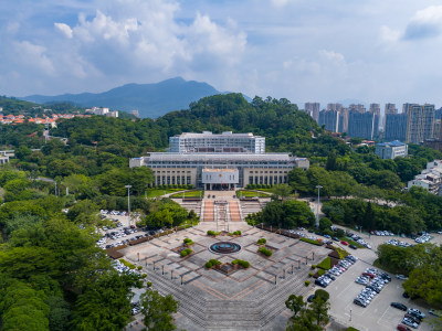 福建莆田市政府航拍图