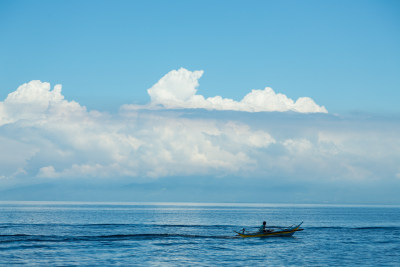 碧海蓝天的美景