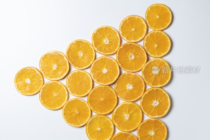 橙子切片排列