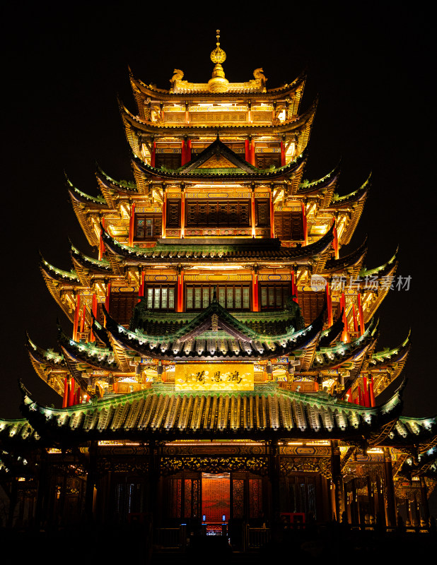 重庆鸿恩寺夜景