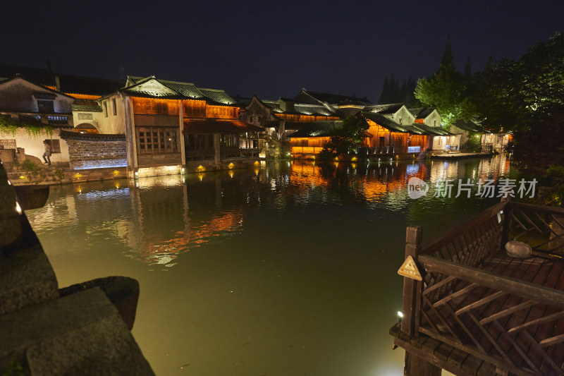 浙江嘉兴乌镇夜景