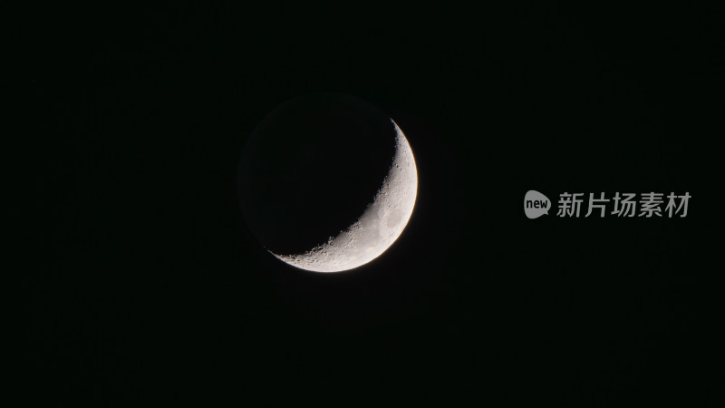 日食月亮月球半月夜晚月牙