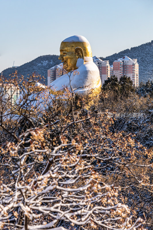 济南千佛山冬日雪景景观