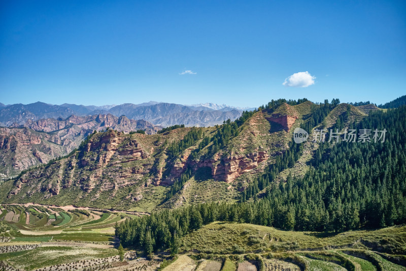 西北荒漠丘陵地表景观