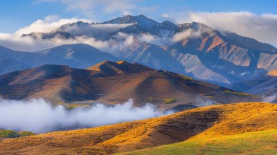 珠穆朗玛峰高峰雪山最高海拔云雾云层