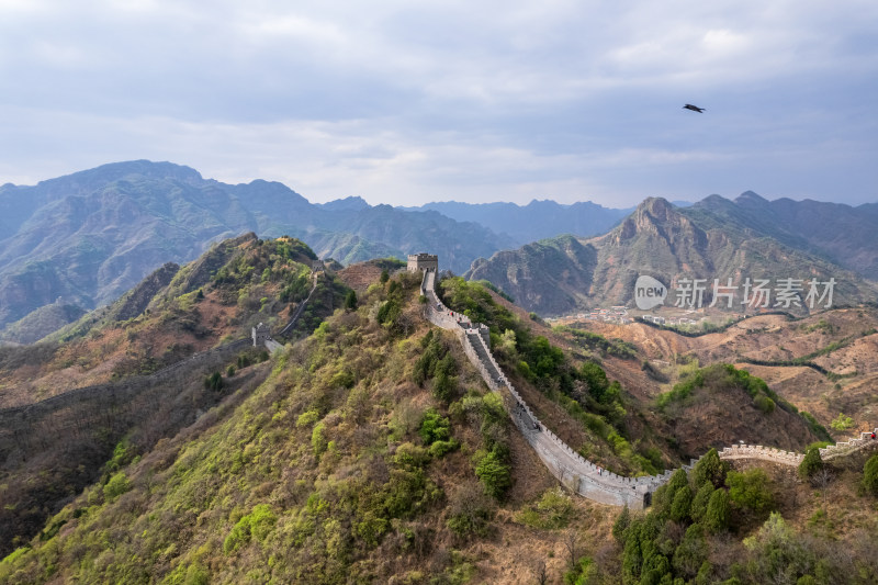 天津蓟州黄崖关长城旅游景区自然风光航拍