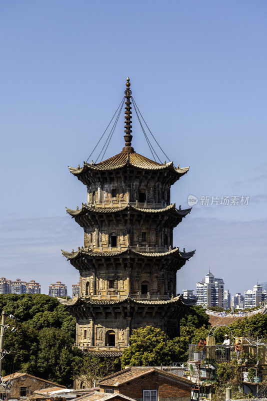 泉州开元寺双塔西街泉州东西塔古建筑