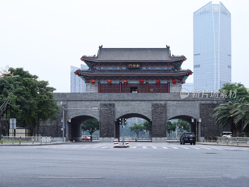 广东省惠州市著名旅游景点古建筑朝京门