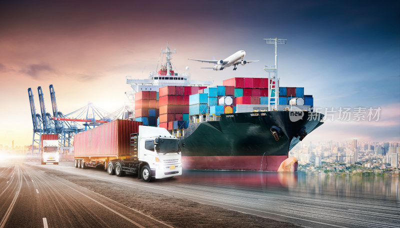 港口集装箱货运运输场景