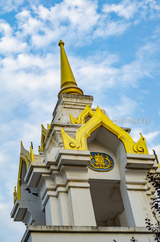 洛阳市白马寺泰国佛殿苑的泰式风格鼓楼建筑