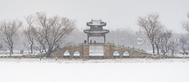 北京颐和园冬季风光