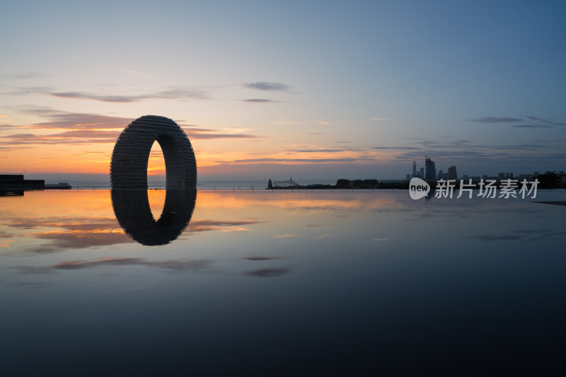 湖州太湖月亮酒店日出风光