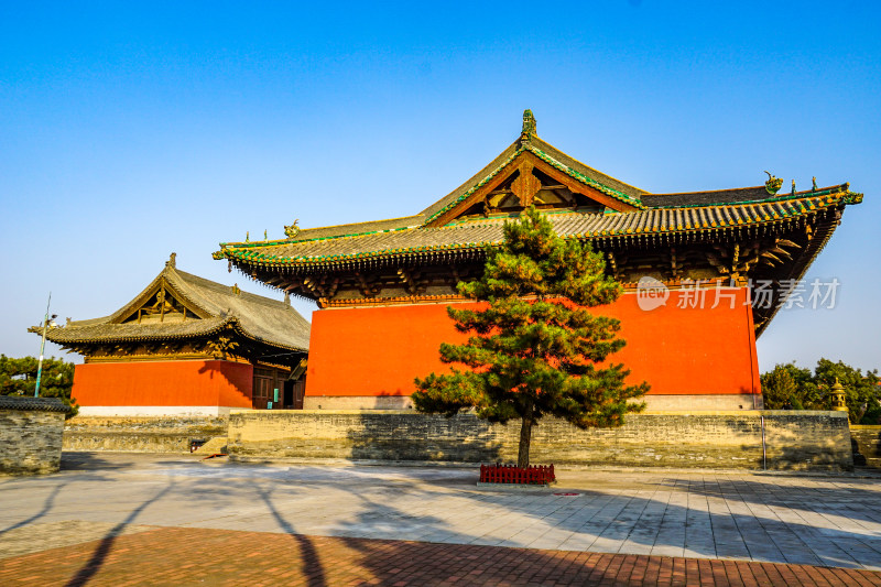 山西省朔州市4A景区崇福寺大殿弥陀殿