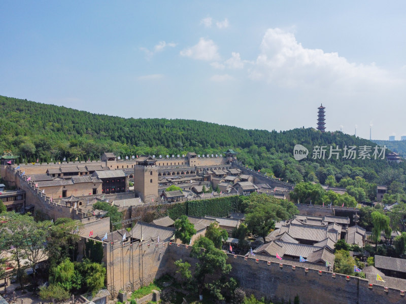 航拍山西省晋城市古建风光