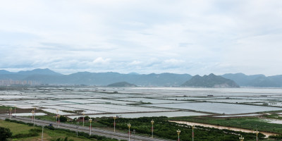 霞浦的渔村和竹竿渔排