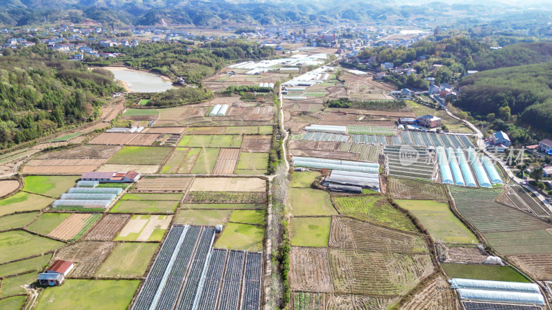 乡村田园农业种植农田航拍