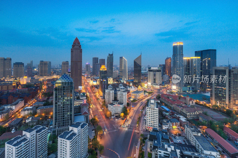 天津城市风光地标建筑城市夜景