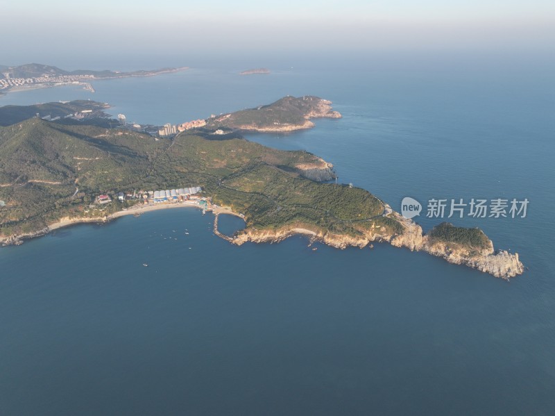 威海市孙家疃猫头山环海路山海城市风景