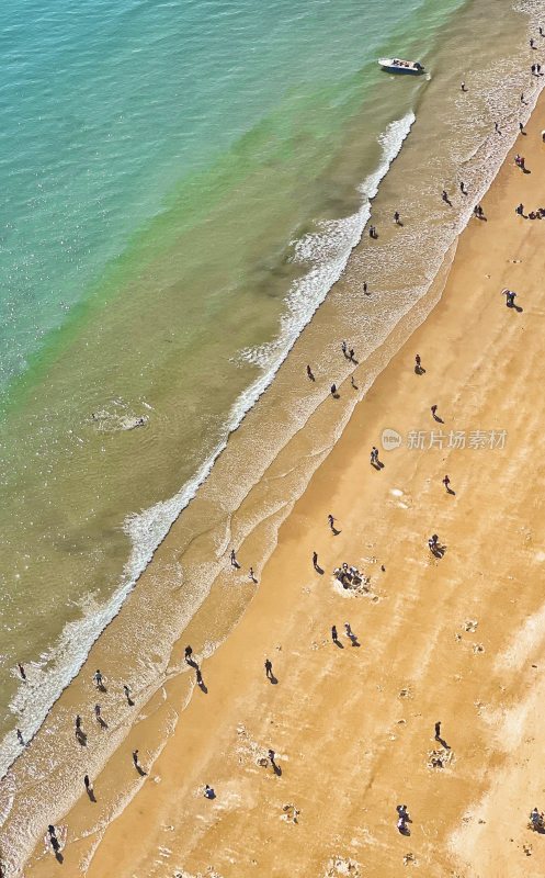 海边海滩浴场航拍