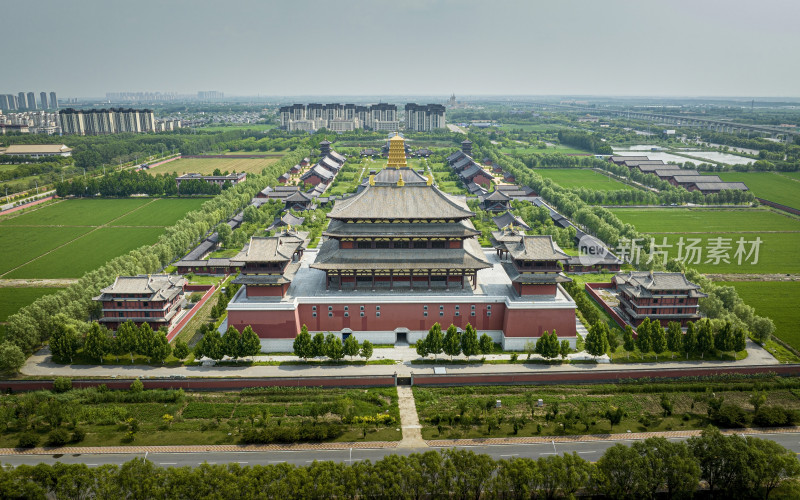 天津市宝坻区大觉禅寺航拍