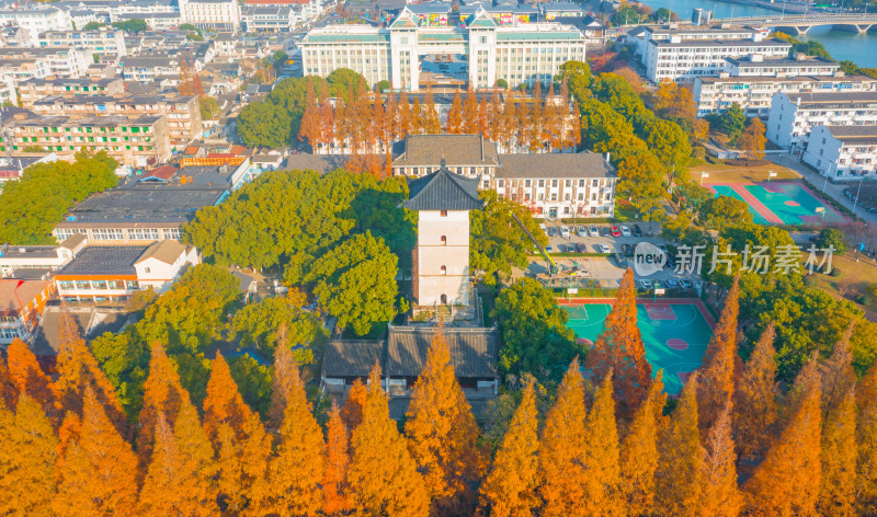 苏州大学天赐庄校区秋天航拍