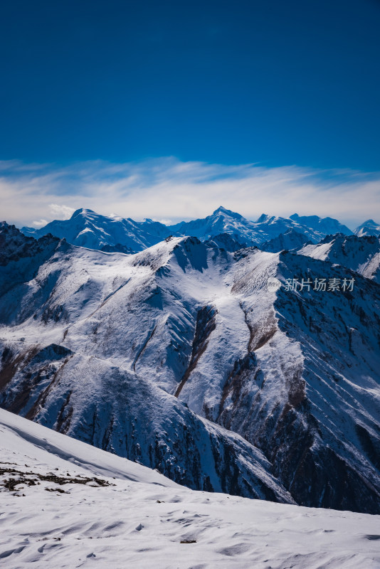 新疆天山山脉雪山山峰山脉