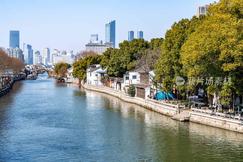 江苏无锡南长街清名桥古运河景观