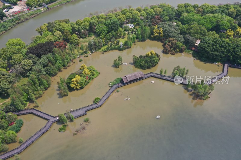 广州海珠湖海珠湿地航拍