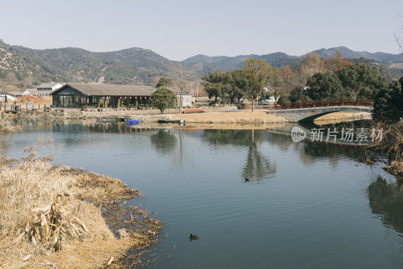 宁波东钱湖下水湿地钱湖秘境冬天景色