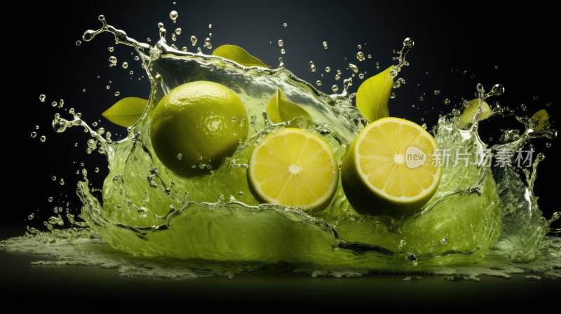 创意水果图片，青柠檬