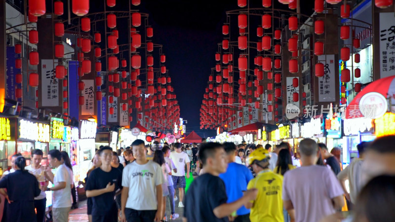 洛阳十字街美食街夜市