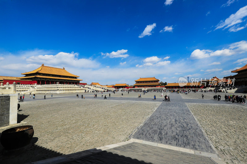 北京故宫宫殿广场全景